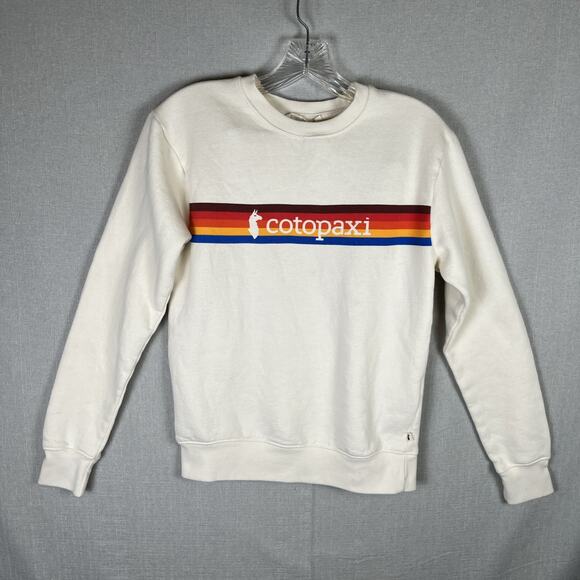 Cotopaxi On The Horizon Organic Crew Sweatshirt Women's Size Medium Cream White - Picture 1 of 9